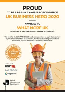 0001 What More UK Awarded UK Business Hero 2020