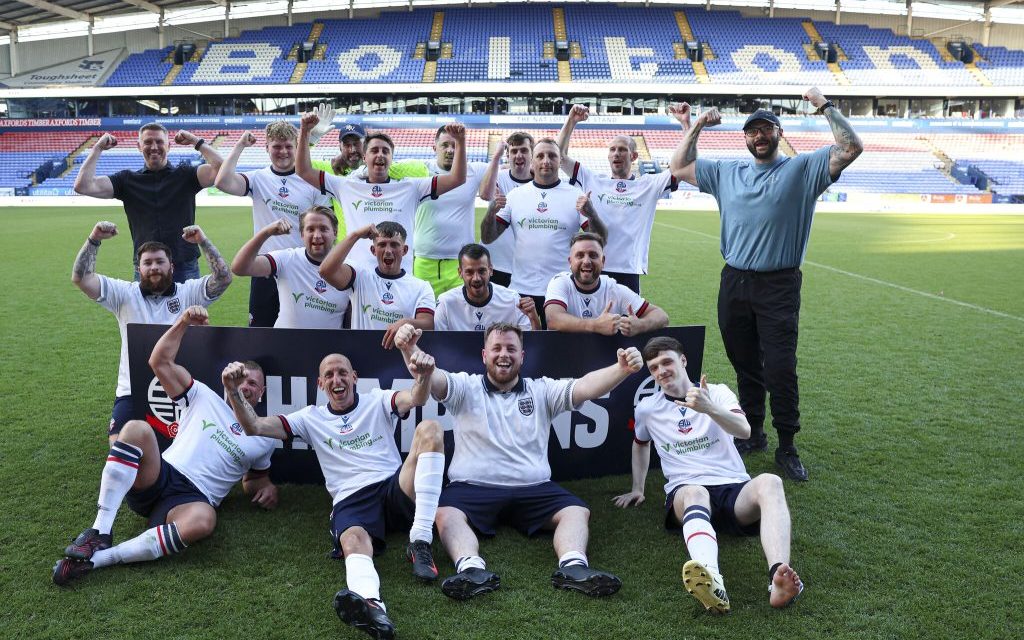 Product Care Group raises £2,500 for children’s hospice at Bolton Wanderers charity football event