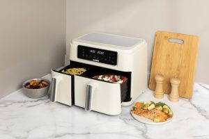 212795 Haden 9.5L Dual Basket Air Fryer Cream Lifestyle 02 Haden Cream Air Fryers - Signature Style, Everyday Performance