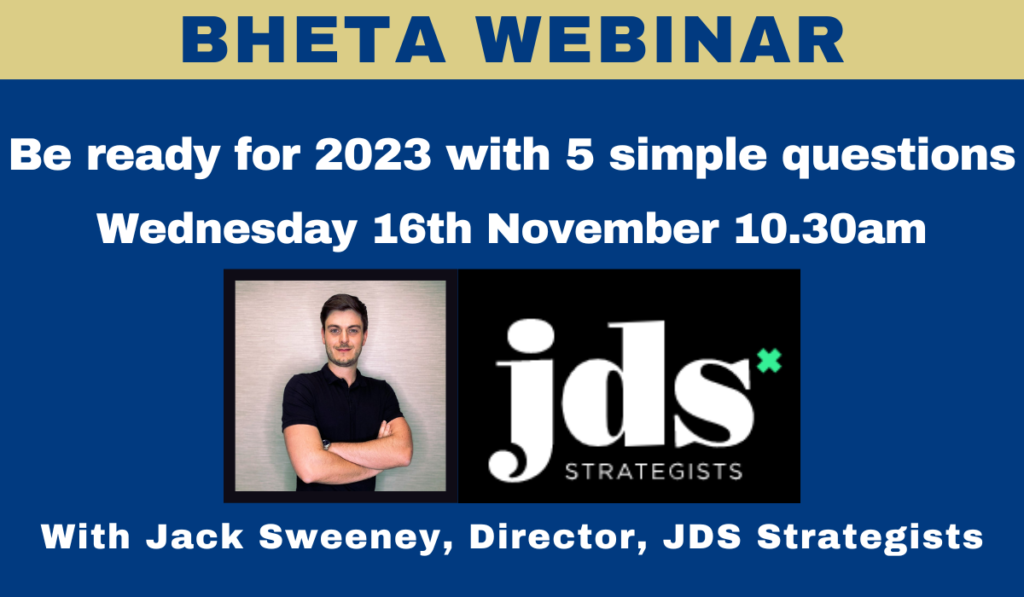 JDS Strategists director to participate in BHETA webinar