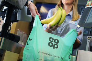 Co op bag Co-op bans single-use plastic carrier bags and introduces compostable alternatives