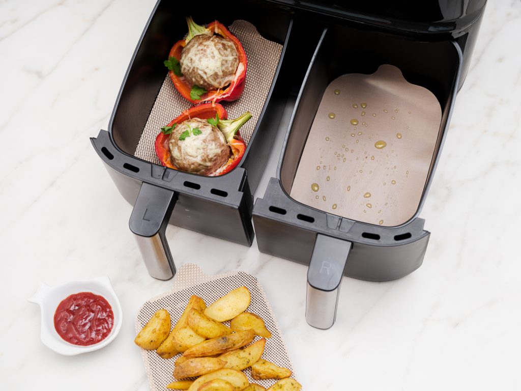 NoStik® Air Fryer Liner Dual Basket Set of 2