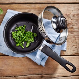 J304EA J305EA J306EA J307EA Judge Vista Draining Saucepan Non Stick Lifestyle Top Down SQ medium Judge Vista News