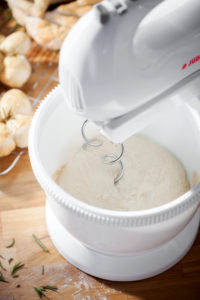 JEA80 Judge Electricals Stand Mixer 300W LIfestyle Dough Hook Detail New Judge Twin Blade Mixer with Stand