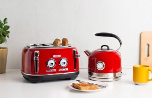 Jersey Kettle Toaster Red Lifestyle The Haden Collection