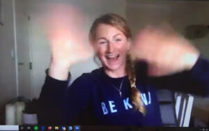 KLEAN KANTEEN UK Cal Major on screen with Year 6 pupils at Ghyllside Primary in Kendal Cumbria Klean Kanteen and Cal Major Work with Primary School