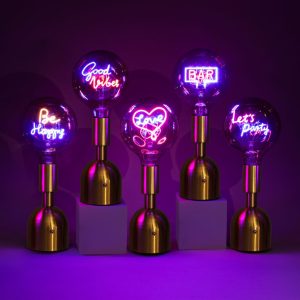 LED text Bulbs Light on the move