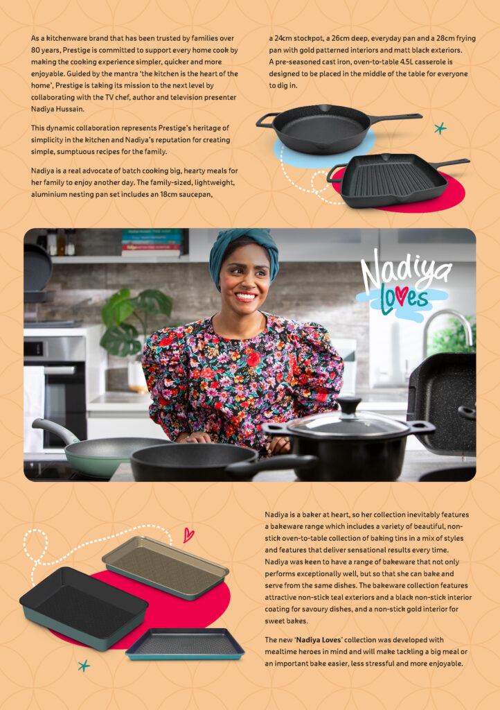 Meyer Nadiya Press Release Page 2 TV chef, author, television presenter and Great British Bake Off winner, Nadiya Hussain, partners with Prestige