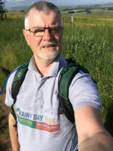 RAINY DAY TRUST CEO Bryan Clover Bryan Clover completes his 84-mile non-stop charity hike in under 33 hours