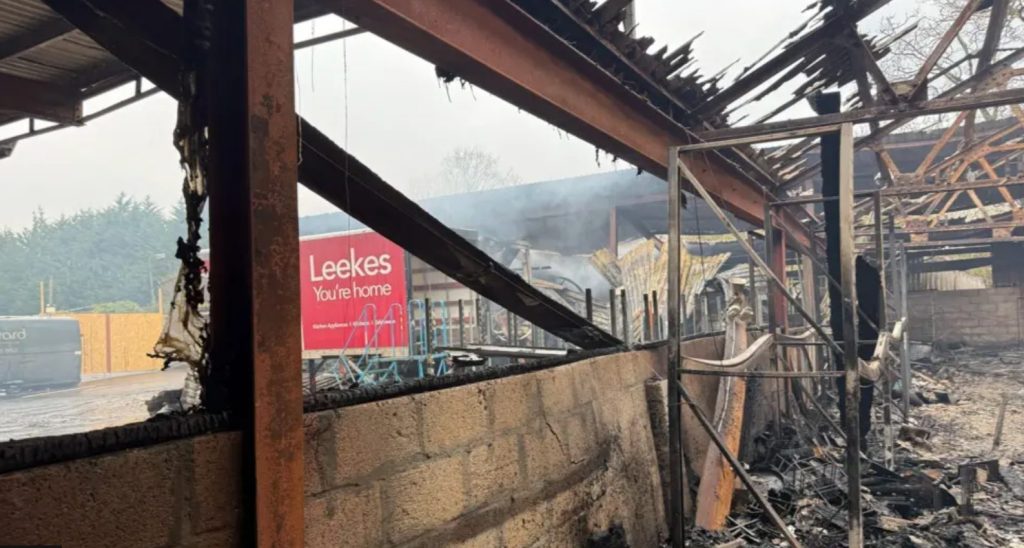 Fire destroys outbuildings at Leekes Llantrisant – store set to reopen