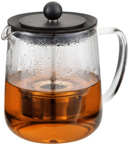 TC383 Judge Teaware 6 Cup Glass Teapot with infuser Down with Tea 1600x1600 2 The Judge Glass teapot with innovative Infuser
