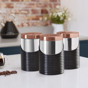 Tower Canisters storageware Tower Rose Gold Canisters