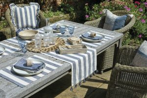 Waltons Lifestyle Image Wide Stripe Blue SS24 Waltons joins BHETA