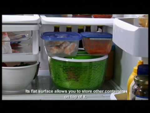 Create a spin with the Zyliss smart touch salad spinner