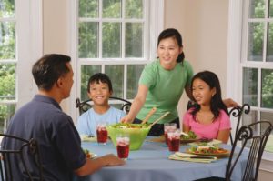 family eating at the table use this Survey reveals children’s adventurous eating habits