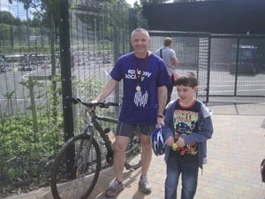Richard Gilbert raises £500-plus for charity by completing Triathlon