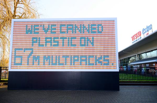 Tesco to scrap plastic-wrapped multipacks on tinned food